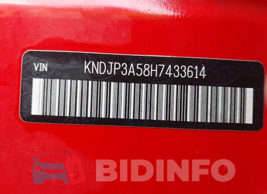 KNDJP3A58H7433614 Photo# 9