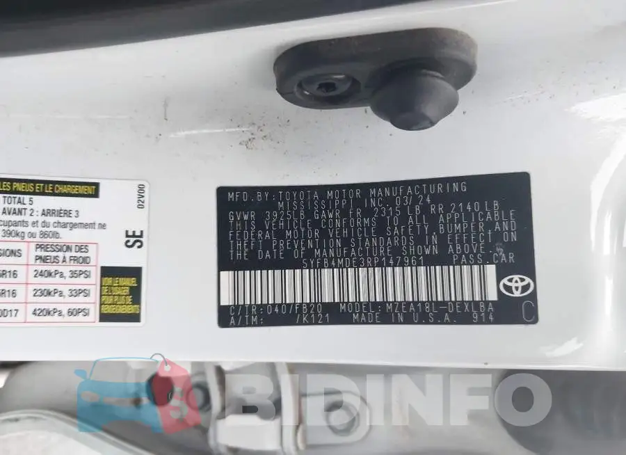 5YFB4MDE3RP147961 Photo# 9