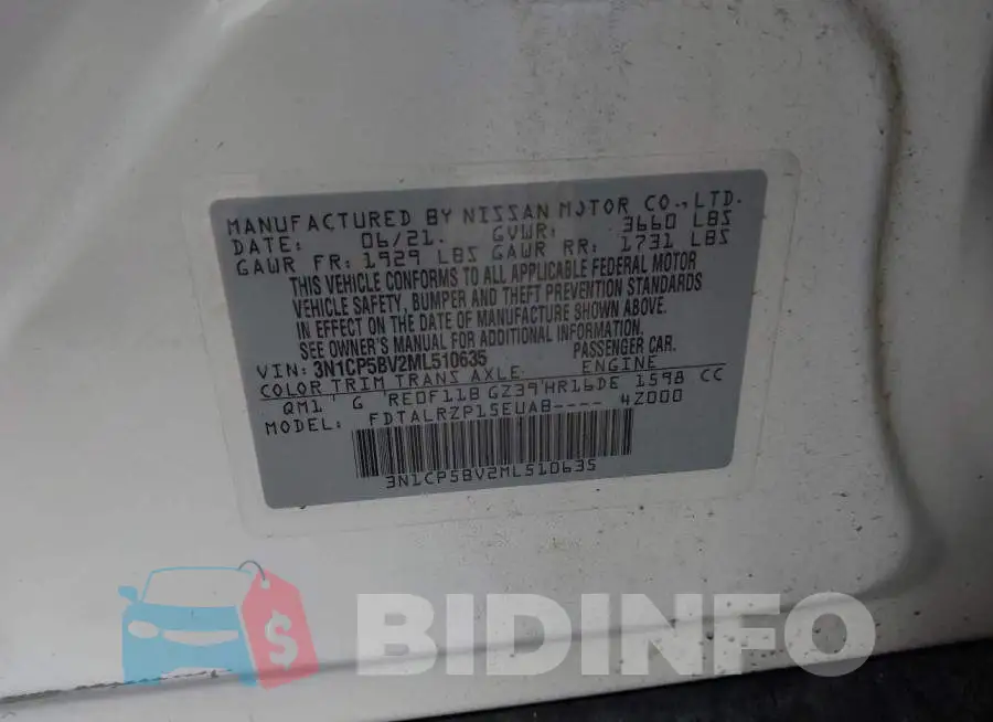 3N1CP5BV2ML510635 Photo# 9