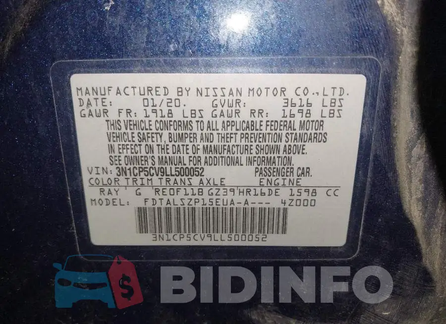 3N1CP5CV9LL500052 Photo# 9