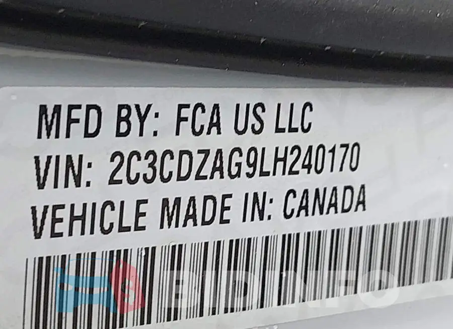 2C3CDZAG9LH240170 Photo# 9