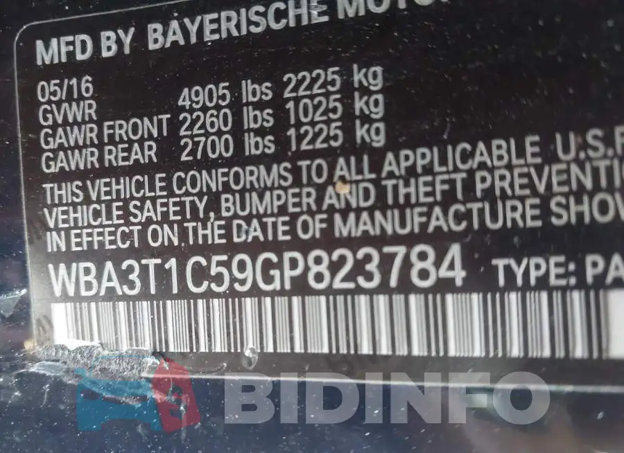WBA3T1C59GP823784 Photo# 9