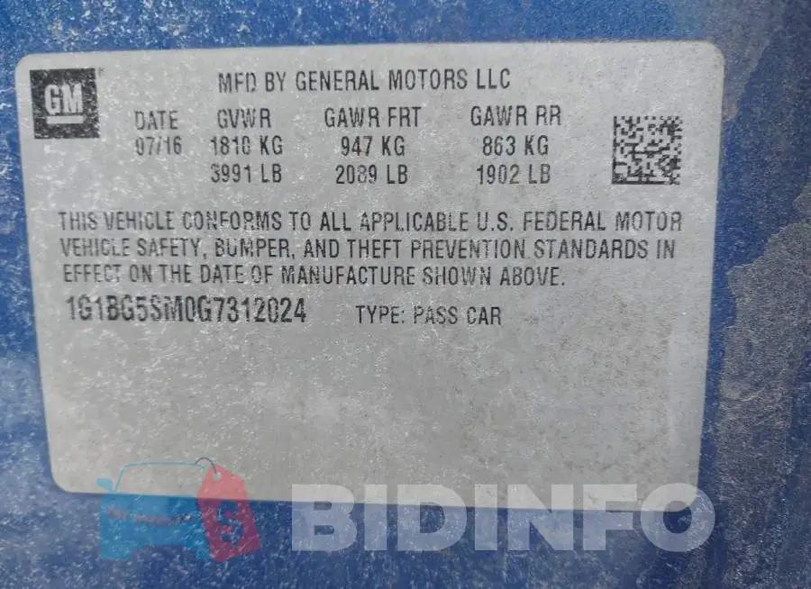 1G1BG5SM0G7312024 Photo# 9