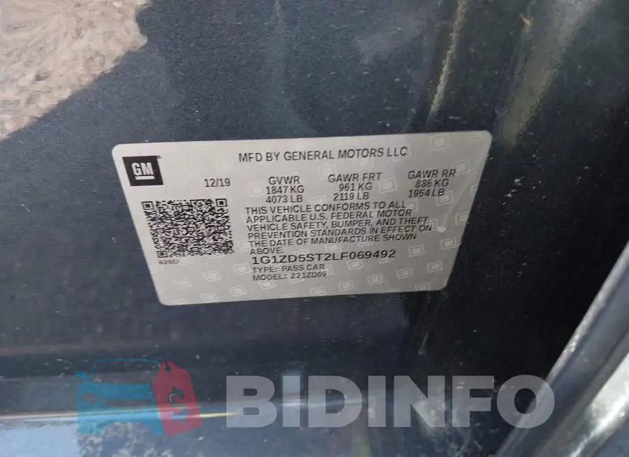 1G1ZD5ST2LF069492 Photo# 9