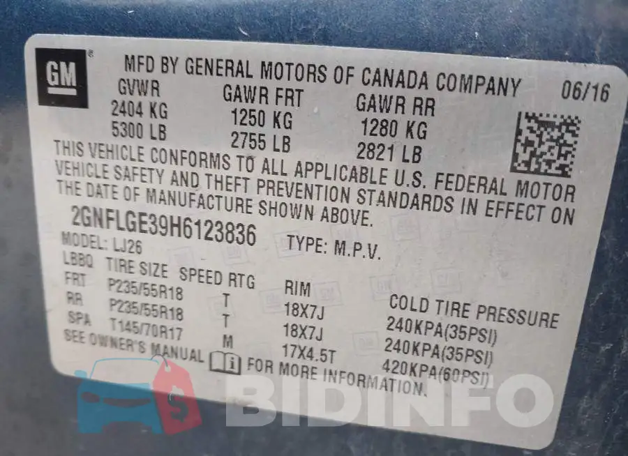 2GNFLGE39H6123836 Photo# 9