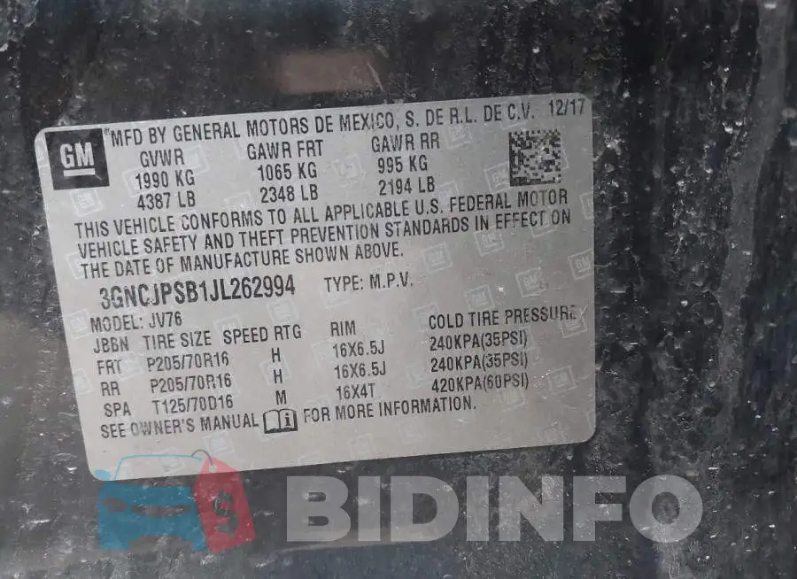 3GNCJPSB1JL262994 Photo# 9