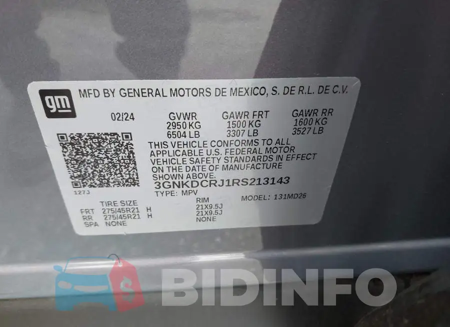 3GNKDCRJ1RS213143 Photo# 9