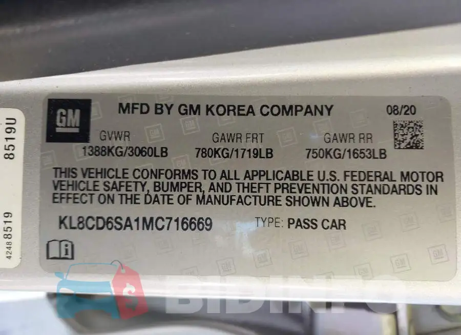 KL8CD6SA1MC716669 Photo# 9