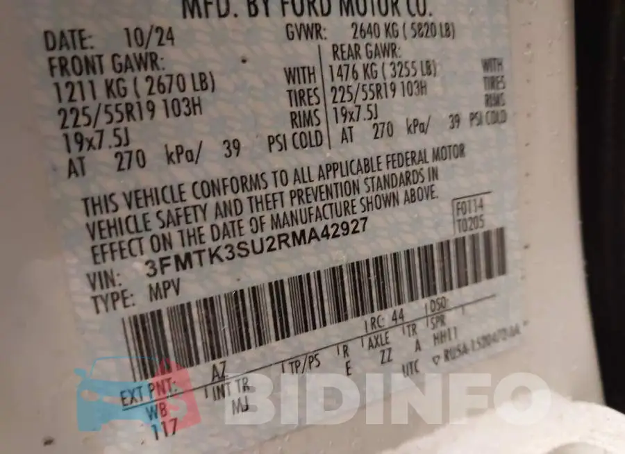 3FMTK3SU2RMA42927 Photo# 9