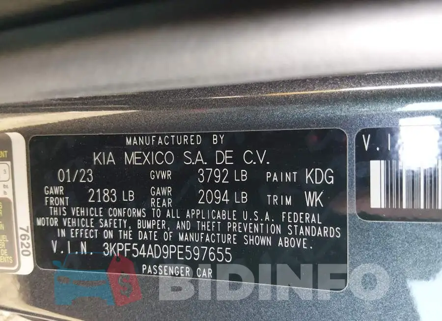 3KPF54AD9PE597655 Photo# 9