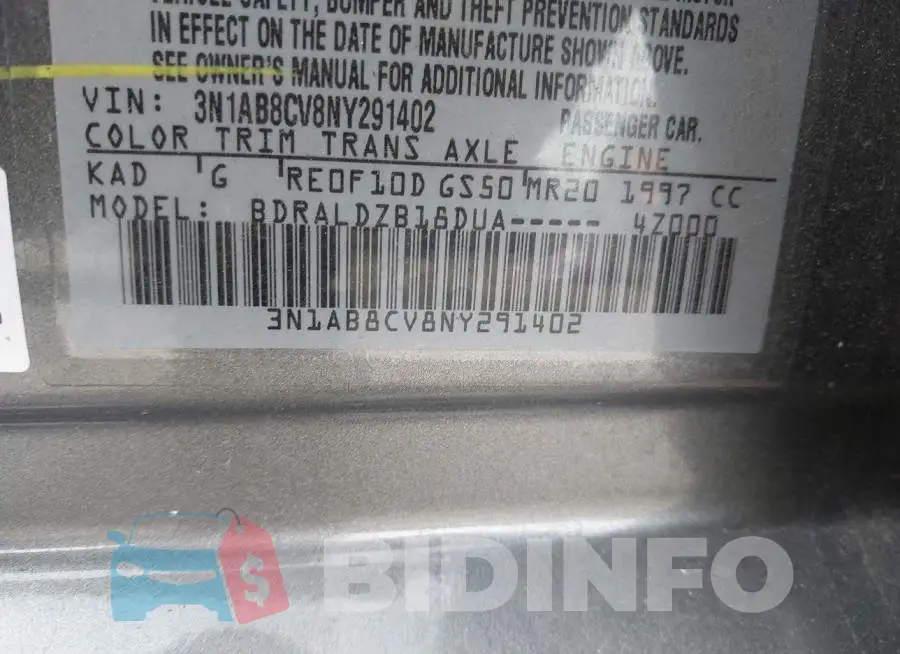 3N1AB8CV8NY291402 Photo# 9
