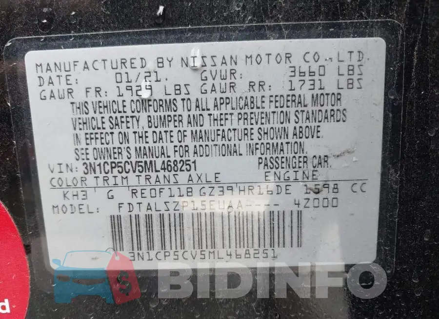 3N1CP5CV5ML468251 Photo# 9