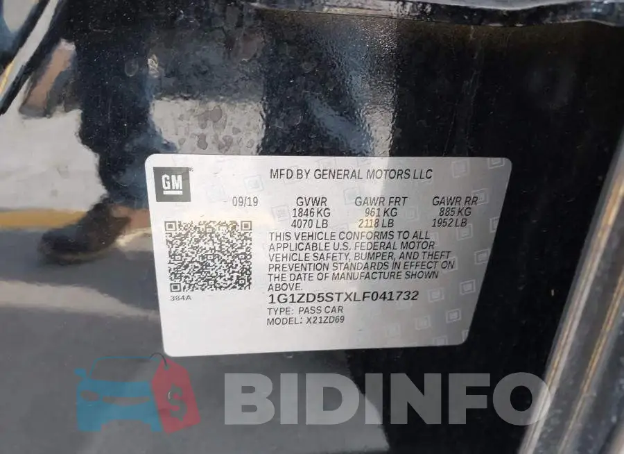 1G1ZD5STXLF041732 Photo# 9