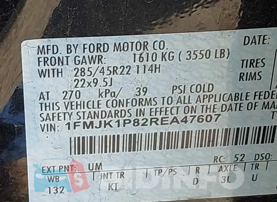 1FMJK1P82REA47607 Photo# 9