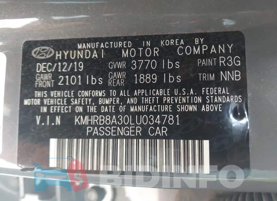 KMHRB8A30LU034781 Photo# 9