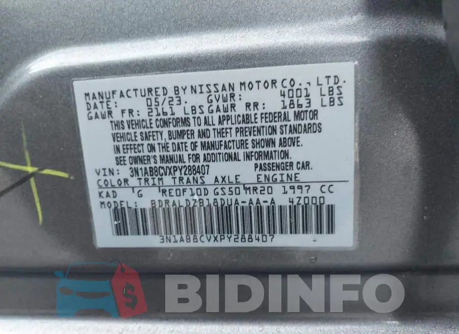 3N1AB8CVXPY288407 Photo# 9