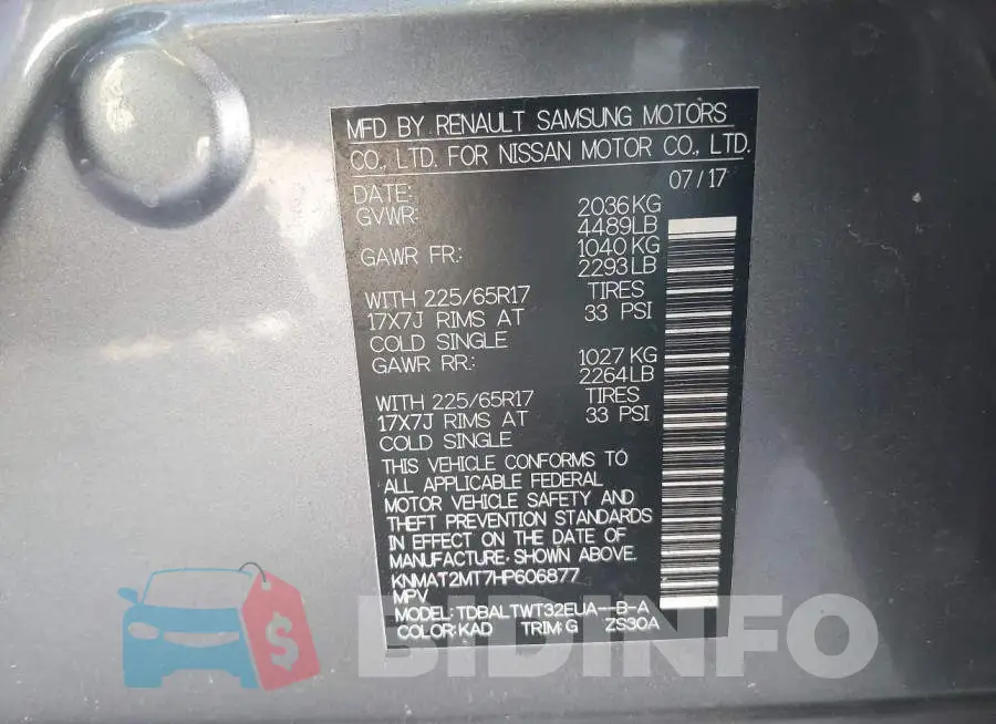 KNMAT2MT7HP606877 Photo# 9