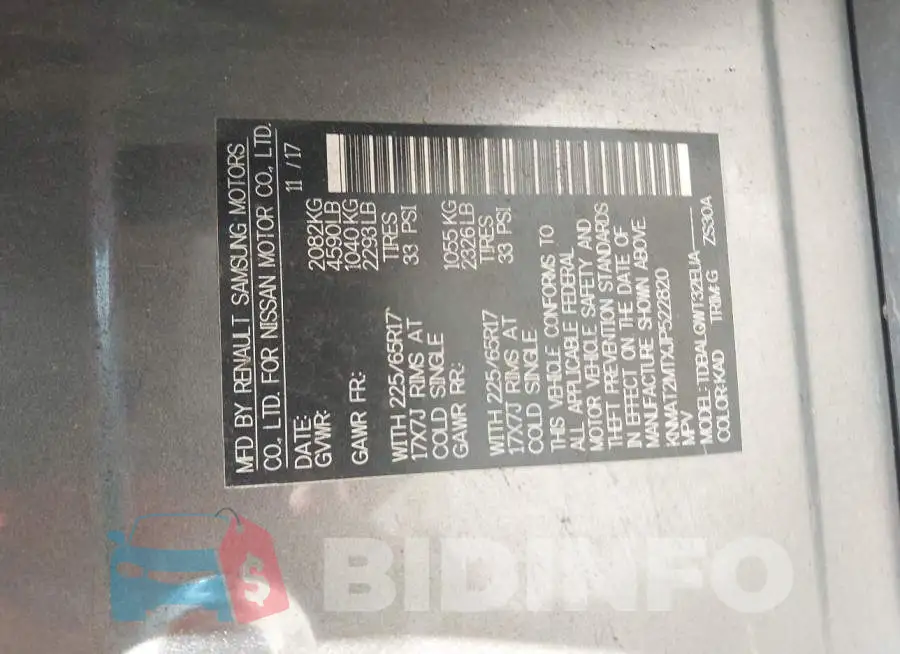 KNMAT2MTXJP522820 Photo# 9