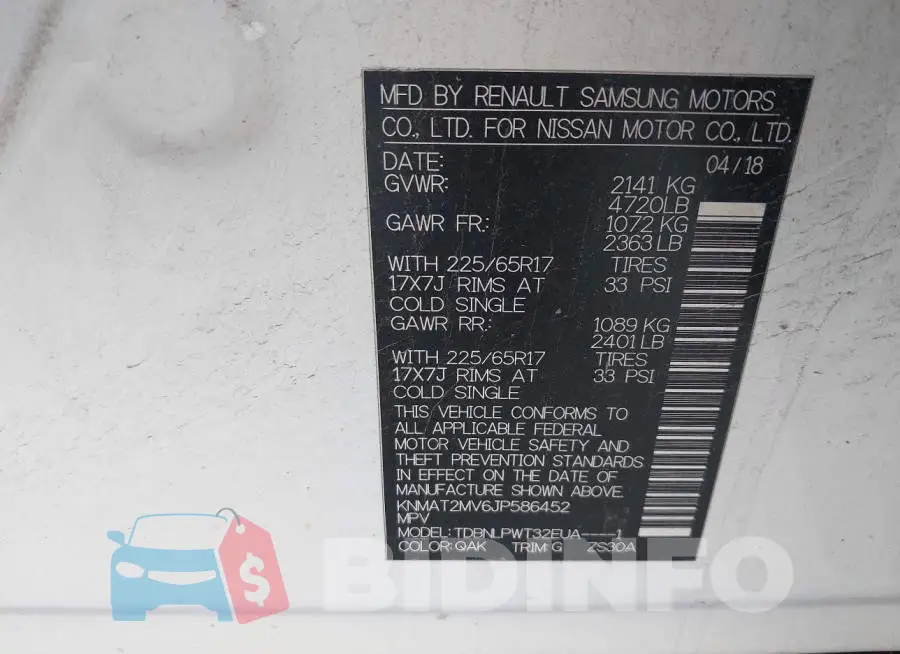 KNMAT2MV6JP586452 Photo# 9