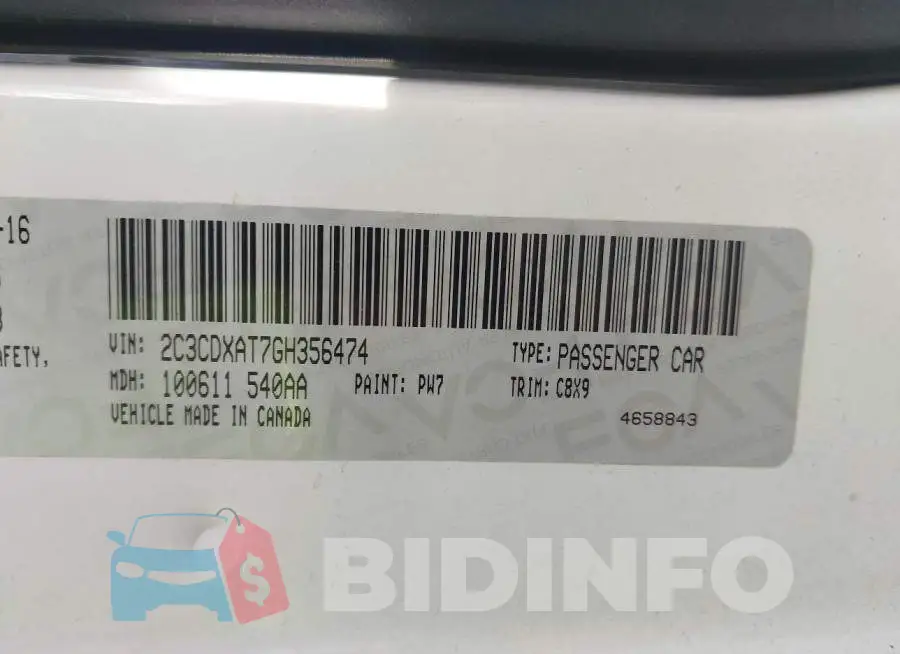 2C3CDXAT7GH356474 Photo# 9