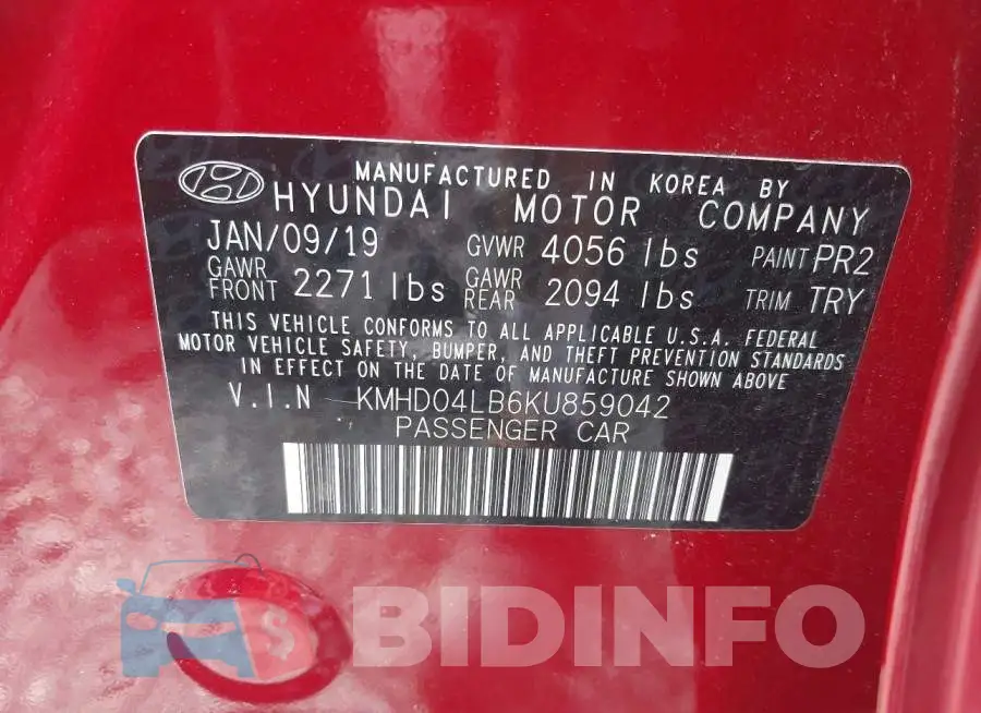 KMHD04LB6KU859042 Photo# 9