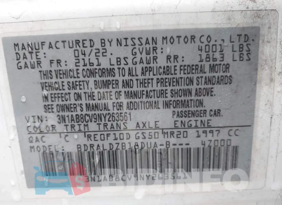 3N1AB8CV9NY263561 Photo# 9