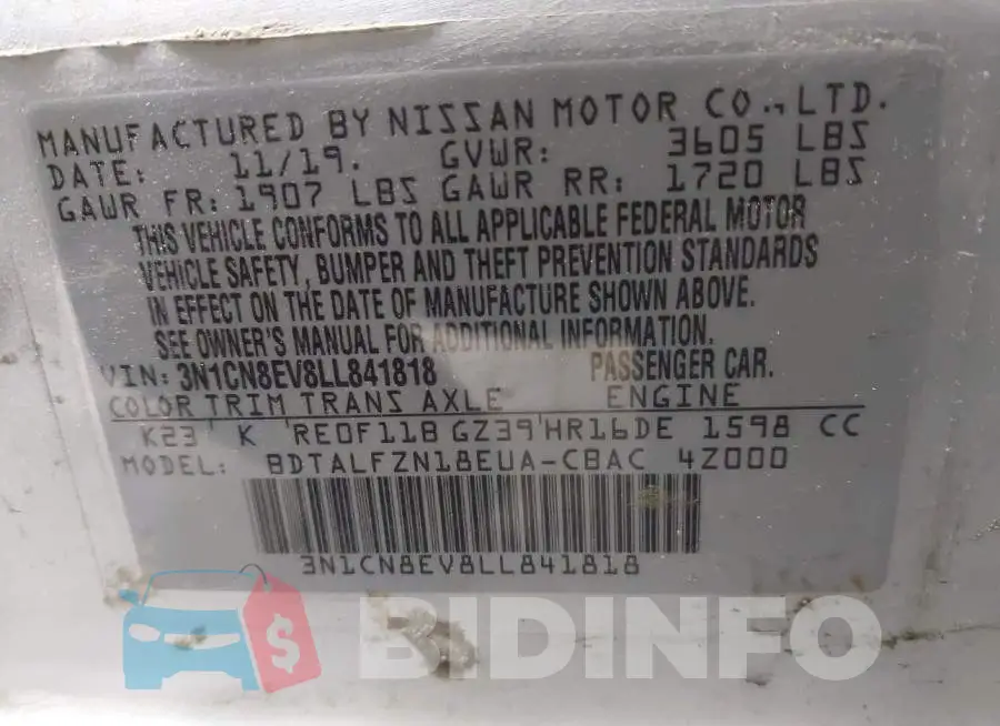 3N1CN8EV8LL841818 Photo# 9