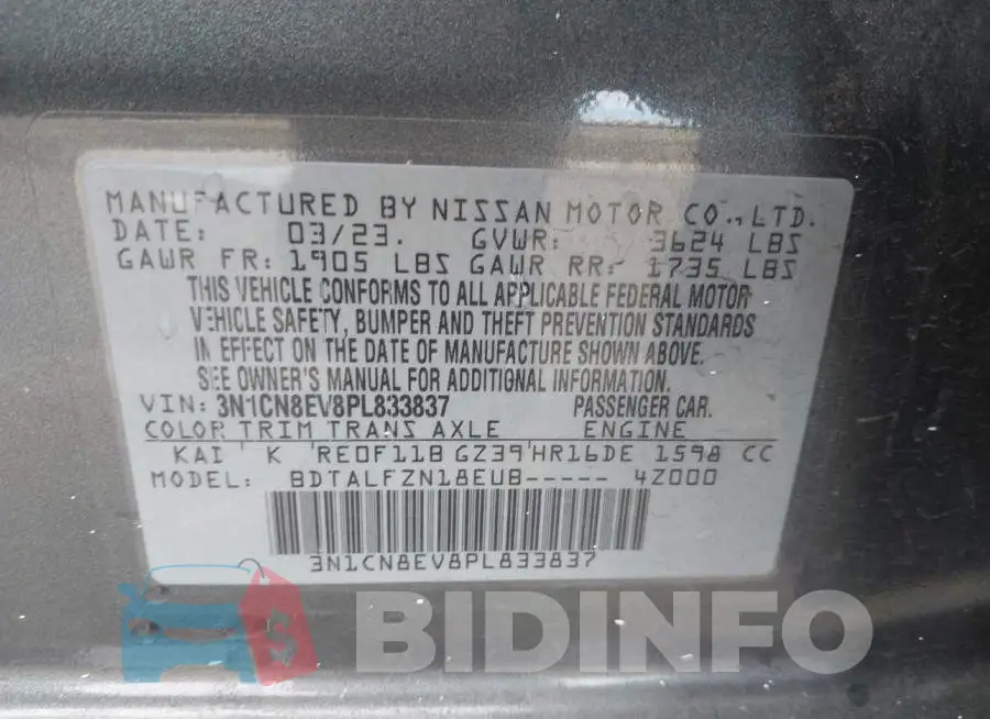 3N1CN8EV8PL833837 Photo# 9