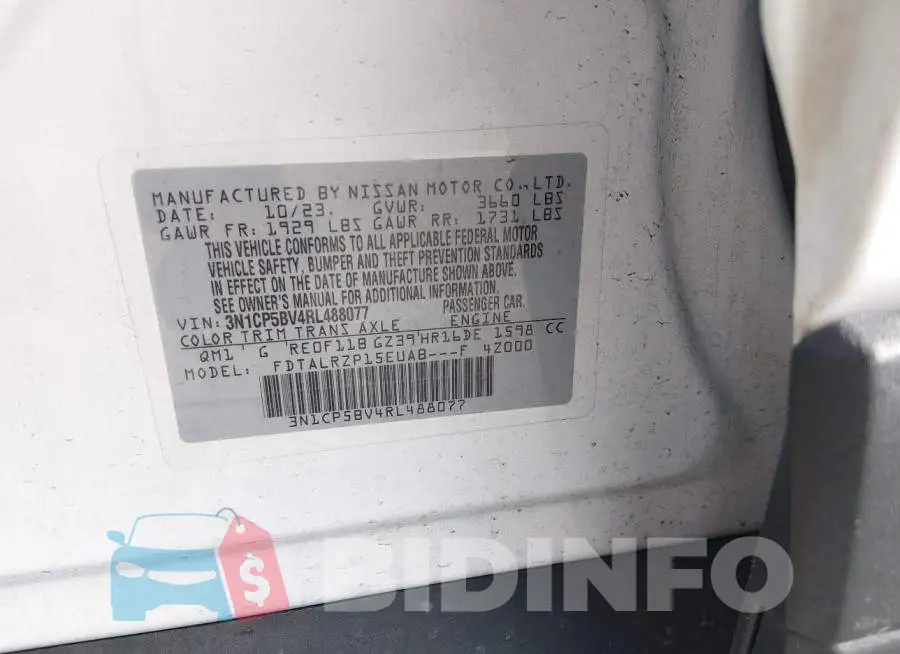 3N1CP5BV4RL488077 Photo# 9