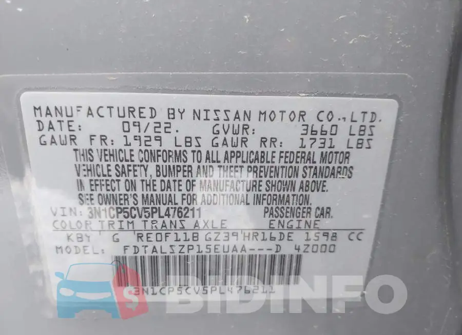 3N1CP5CV5PL476211 Photo# 9