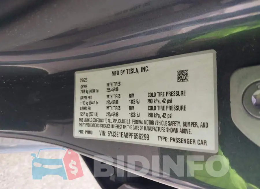 5YJ3E1EA8PF656299 Photo# 9