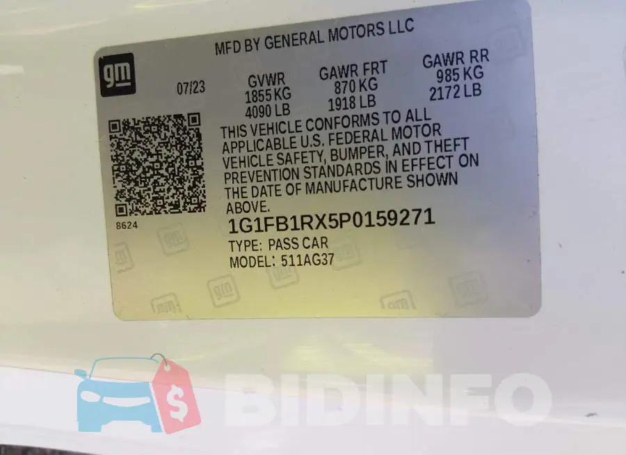 1G1FB1RX5P0159271 Photo# 9