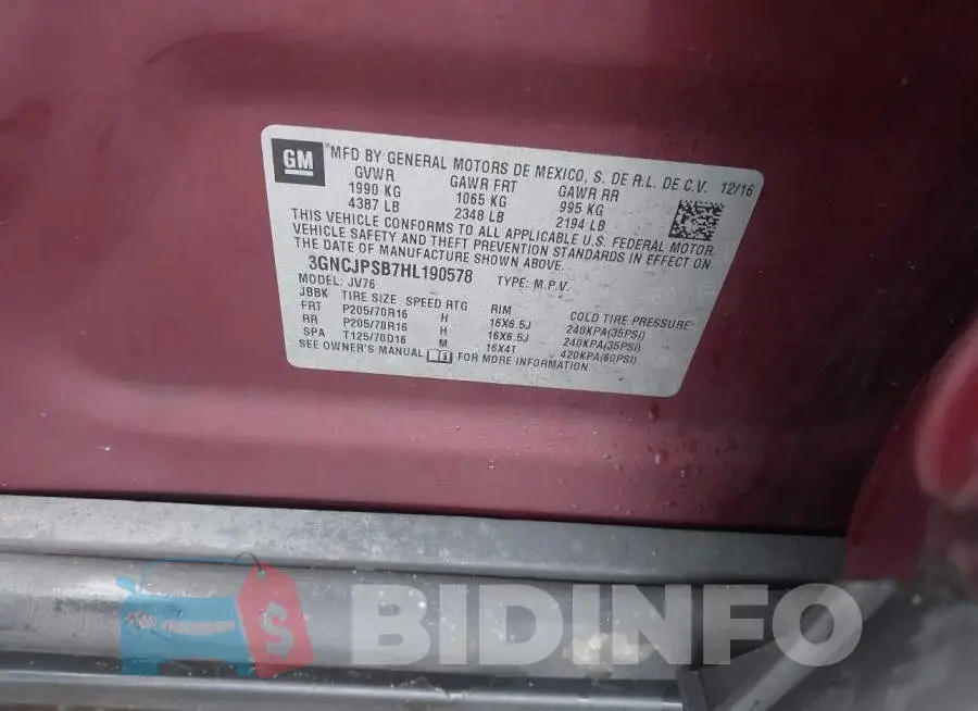 3GNCJPSB7HL190578 Photo# 9