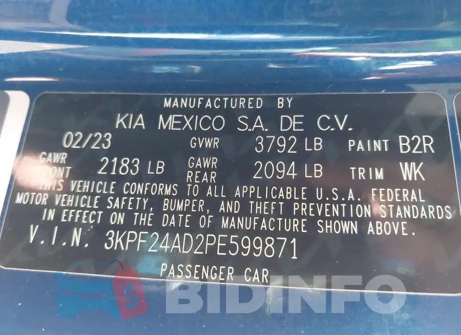 3KPF24AD2PE599871 Photo# 9