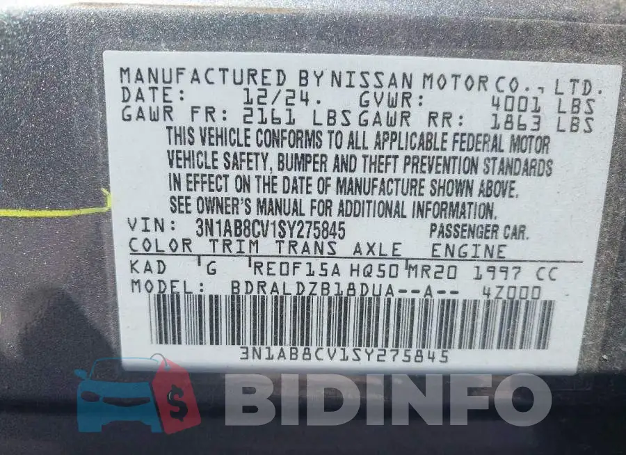 3N1AB8CV1SY275845 Photo# 9