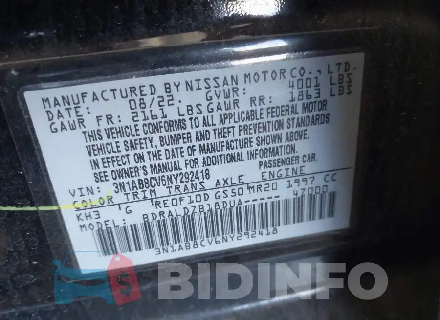 3N1AB8CV6NY292418 Photo# 9