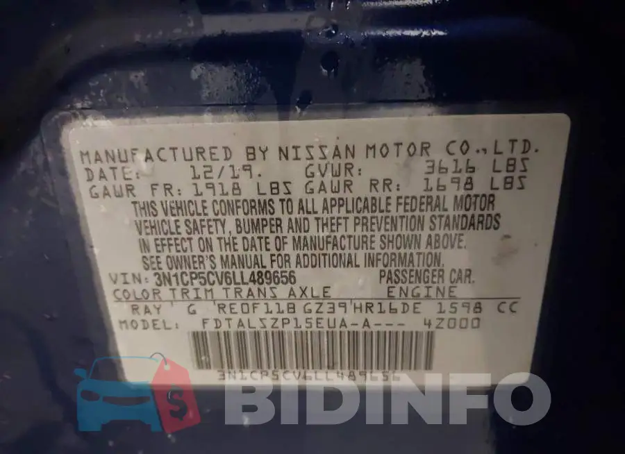 3N1CP5CV6LL489656 Photo# 9