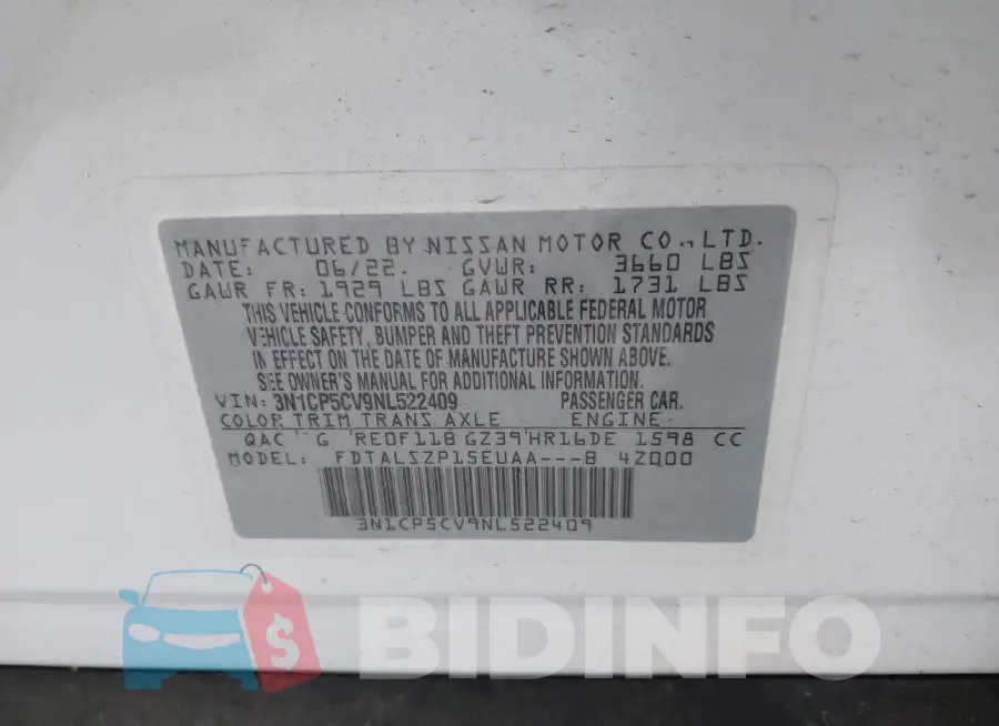3N1CP5CV9NL522409 Photo# 9