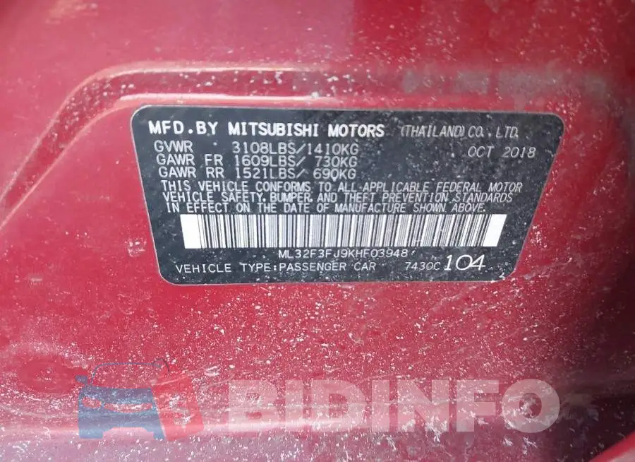ML32F3FJ9KHF03948 Photo# 9