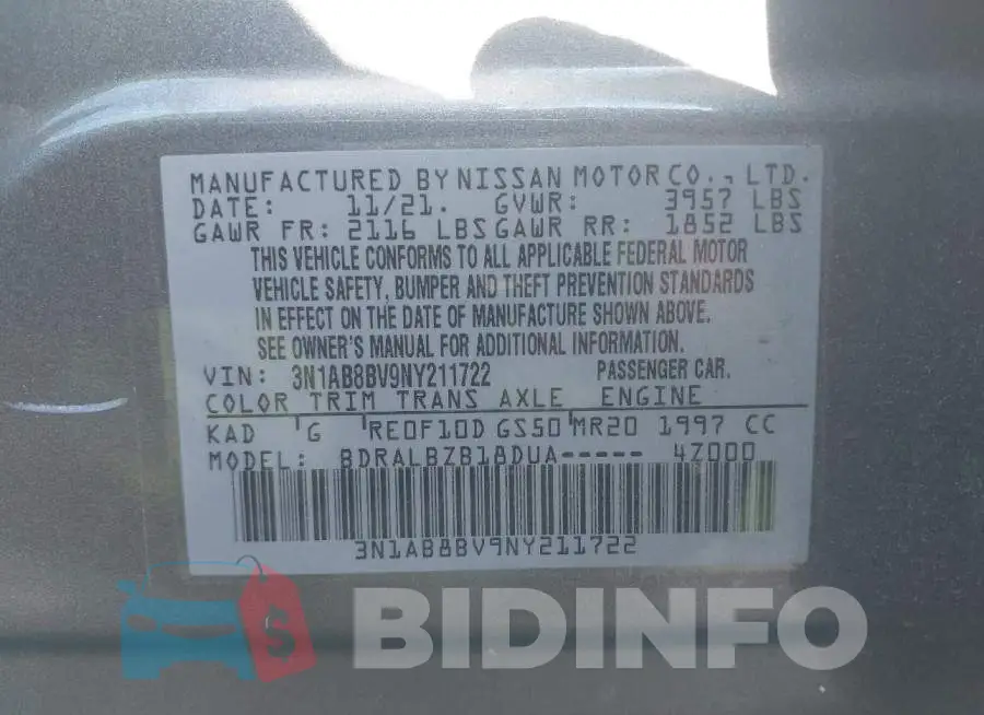 3N1AB8BV9NY211722 Photo# 9