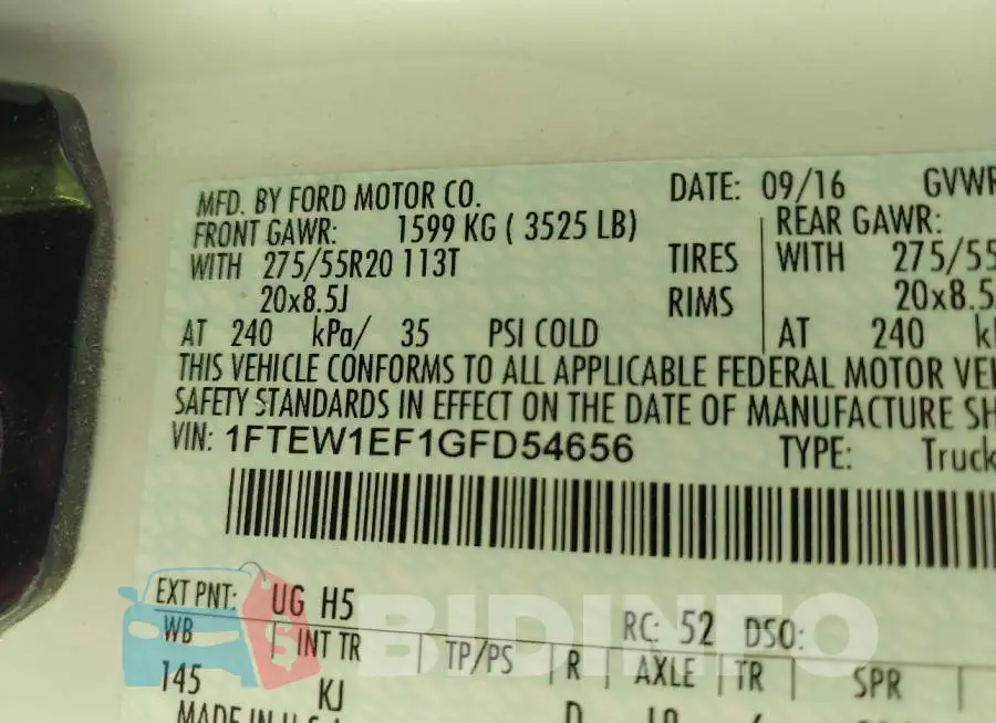 1FTEW1EF1GFD54656 Photo# 9