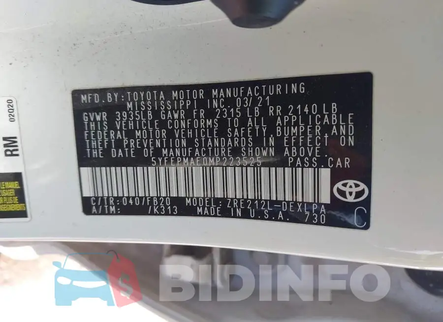 5YFEPMAE0MP223525 Photo# 9