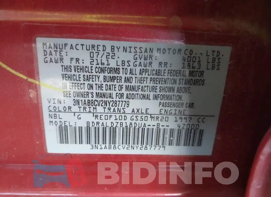 3N1AB8CV2NY287779 Photo# 9