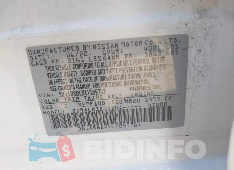 3N1AB8DVXLY259787 Photo# 9