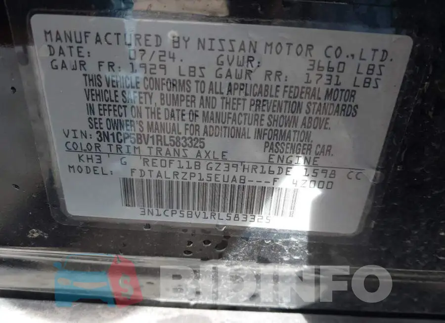 3N1CP5BV1RL583325 Photo# 9