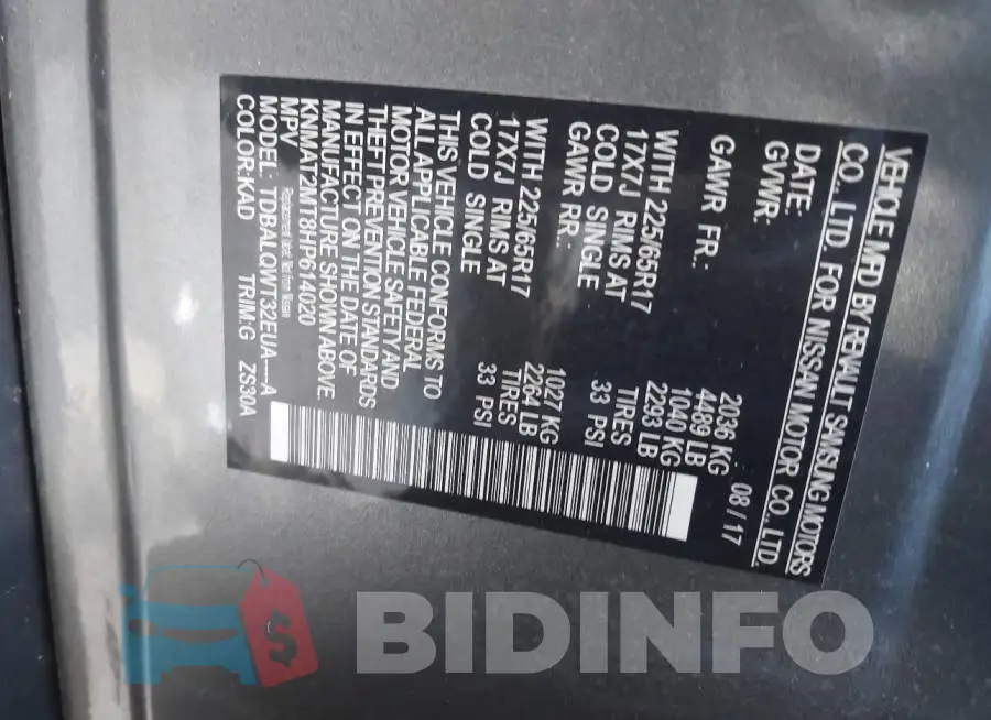 KNMAT2MT8HP614020 Photo# 9