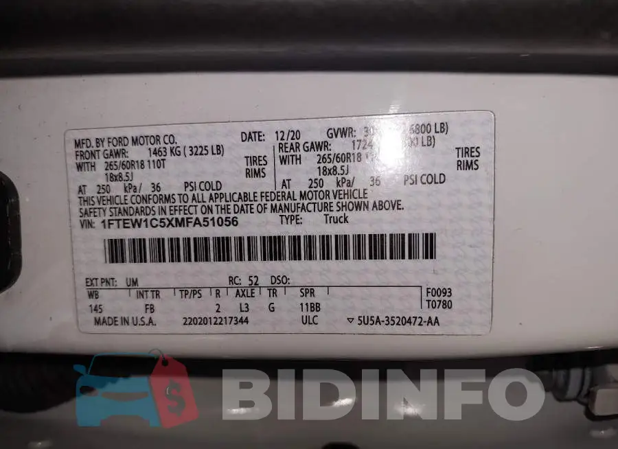 1FTEW1C5XMFA51056 Photo# 9