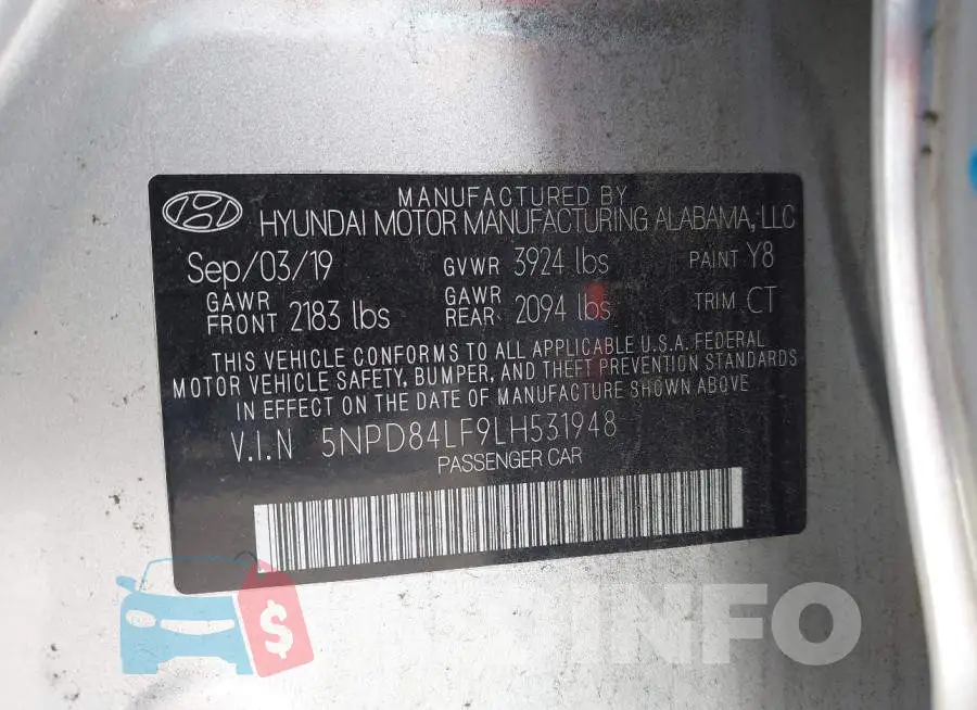 5NPD84LF9LH531948 Photo# 9