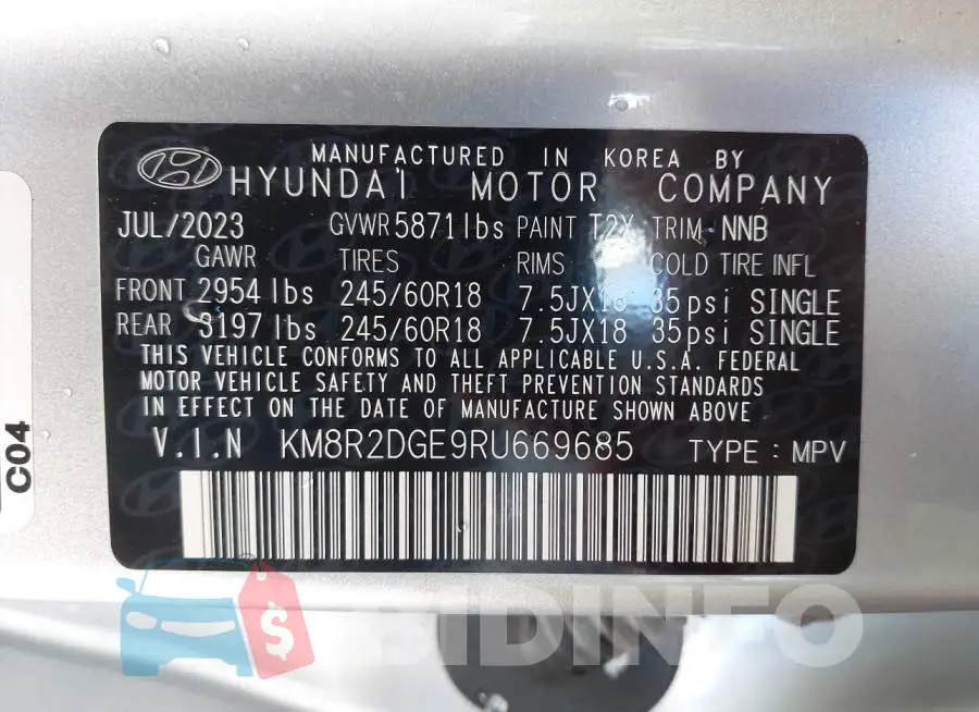 KM8R2DGE9RU669685 Photo# 9