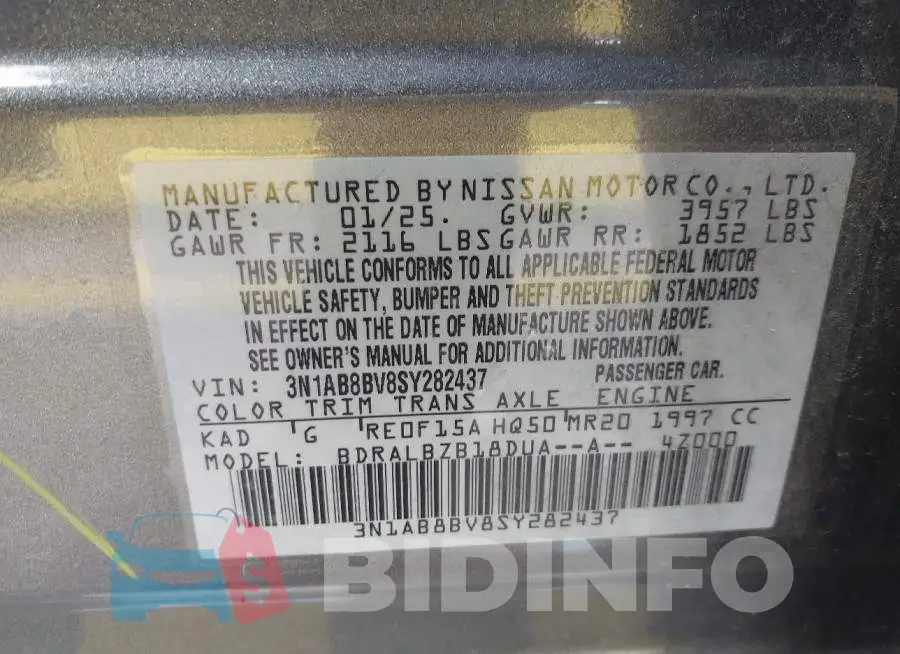 3N1AB8BV8SY282437 Photo# 9